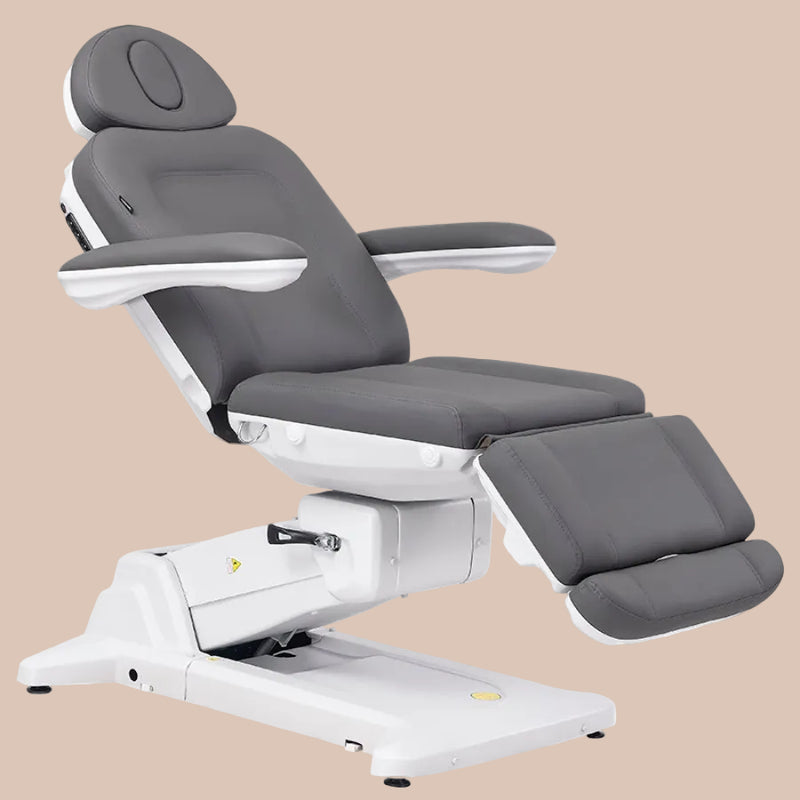 "Елегантна козметична кушетка в сиво"